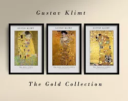 Buy The Kiss, The Embrace & The Lady In Gold, Set Of 3 Gustav Klimt Paintings Poster • 199£