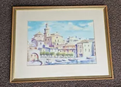 Buy Vintage Wtercolour Artist Edg Sanron,cadaguies City,lovely Artwork • 6£
