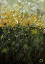 Buy Original Painting Daffodils A4 Stretched Canvas UK Artist Christine Ingram • 50£